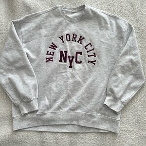 Garage Heather Grey NYC Crewneck Sweater – Size Small